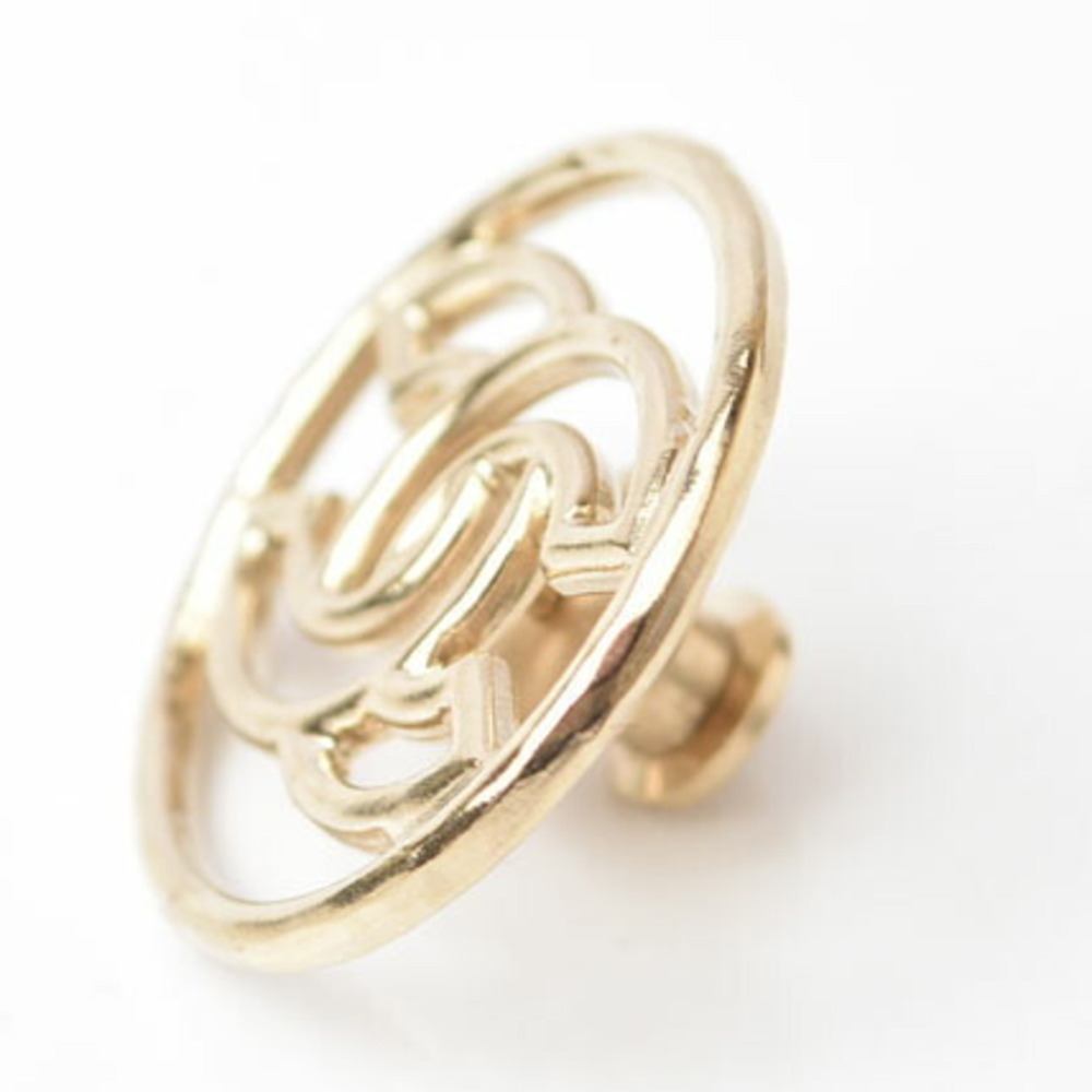 CHANEL Gold Logo Brooch - Picture 2 of 5